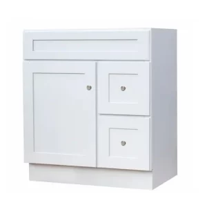 30″ Solid Wood Vanity in White Shaker