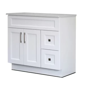 36″ Solid Wood Vanity in White Shaker