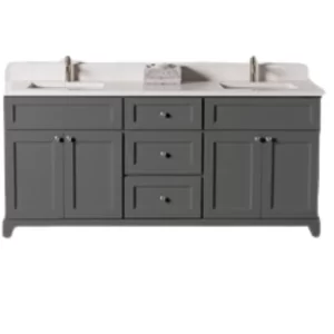 60″ Solid Wood Vanity in Step Grey