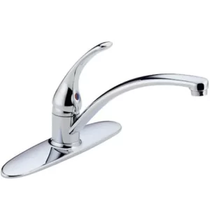 Delta Foundations Single-Handle Standard Kitchen Faucet in Chrome