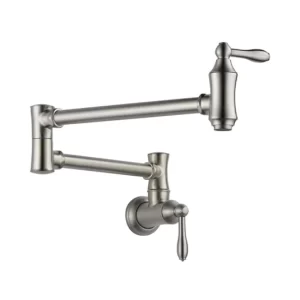 Delta Traditional Wall Mount Pot Filler Faucet in Stainless
