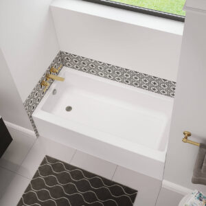 Bosca Access 6030 AFR Acrylic Alcove Left-Hand Drain Bathtub in White