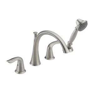 Delta Lahara Roman Tub with Hand Shower Trim – Stainless Steel