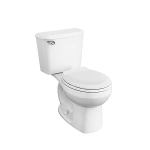American Standard Reliant Two-Piece Standard Height Round Front 10-Inch Rough Toilet with Seat
