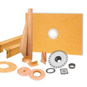 Schluter KERDI-SHOWER-KIT Shower Kit with Center Outlet Position KERDI-SHOWER-KIT with 2" PVC Flange and Stainless Steel Grate 38" x 60"