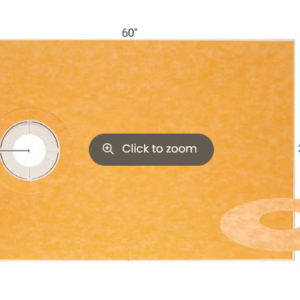 Schluter KERDI-SHOWER-TS Prefabricated Sloped Shower Tray Kit with Off-Center Outlet Position 1-1/8" x 38" x 60"