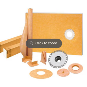 Schluter KERDI-SHOWER-KIT Shower Kit with Off-Set Outlet Position without Grate with 2" PVC Flange 38" x 60"